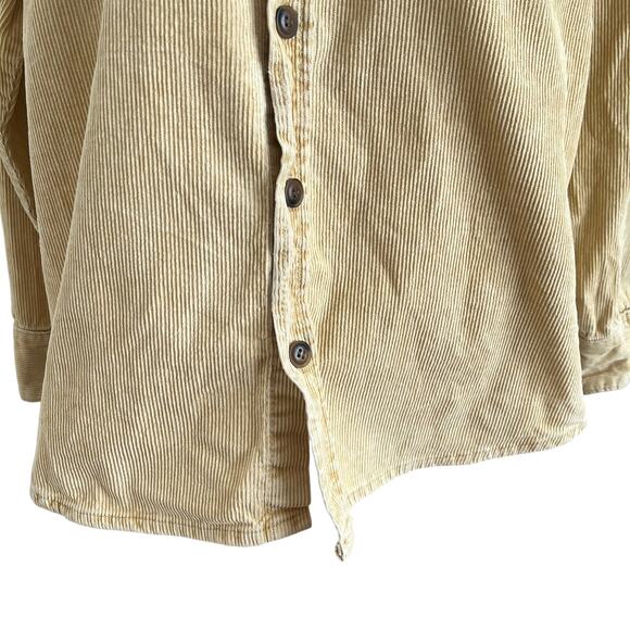 mnml Corduroy Shirt Men's Size Medium M Gold Yellow 100% Cotton Button Up - Picture 3 of 7